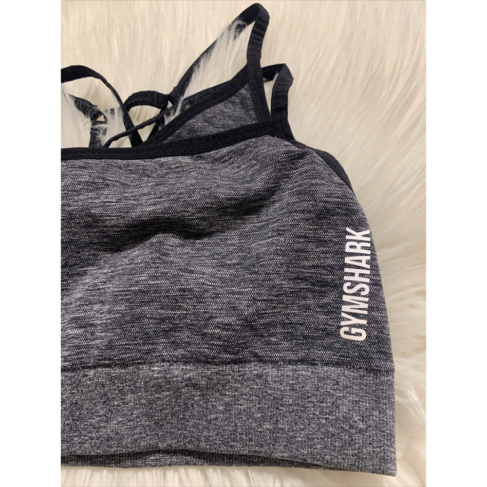 GYMSHARK Small Gray Sports Bra Compression EUC - Picture 2 of 9